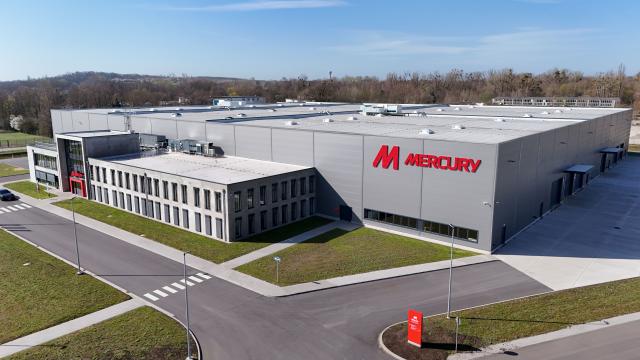 02 April 2026, Saxony-Anhalt, Schoenebeck: A general view of the Mercury Engineering Group's new plant engineering center in Saxony-Anhalt. Photo: Peter Gercke/dpa