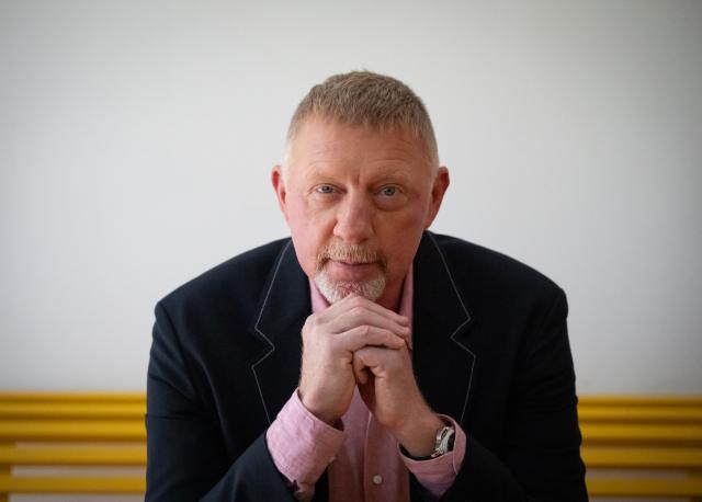 FILED - 12 September 2025, Berlin: Former tennis pro Boris Becker records an interview with the German Press Agency (dpa) on the occasion of the launch of his new book entitled "Inside". Photo: Soeren Stache/dpa