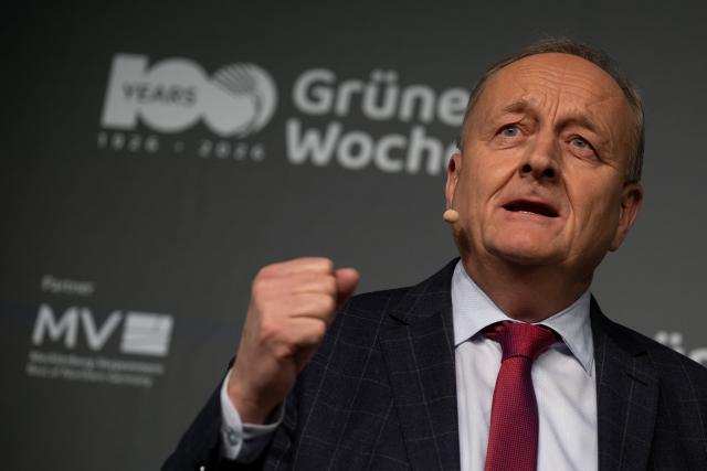 FILED - 14 January 2026, Berlin: Joachim Rukwied, President of the German Farmers' Association, speaks during a press conference in Berlin. Photo: Sebastian Gollnow/dpa