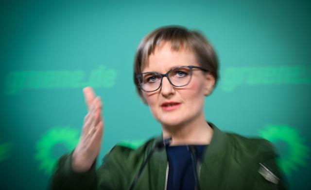 FILED - 09 March 2026, Berlin: Franziska Brantner, federal chair of Alliance 90/The Greens, comments on the results of the state election in Baden-Wuerttemberg during a press conference at the party's federal headquarters. Photo: Bernd von Jutrczenka/dpa