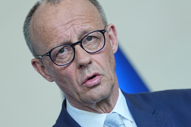 09 April 2026, Berlin: German Chancellor Friedrich Merz gives a press conference on the current international and national situation at the Federal Chancellery in Berlin. Photo: Michael Kappeler/dpa