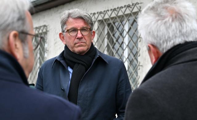 12 April 2026, Thuringia, Weimar: German Minister of State for Culture Wolfram Weimer attends the ceremony marking the 81st anniversary of the liberation of the Buchenwald concentration camp. Photo: Martin Schutt/dpa