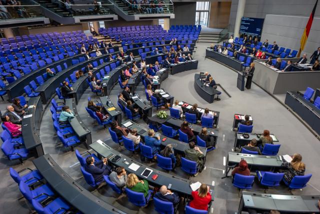 FILED - 25 March 2026, Berlin: Julia Kloeckner, President of the German Bundestag, speaks during the special session. Photo: Michael Kappeler/dpa