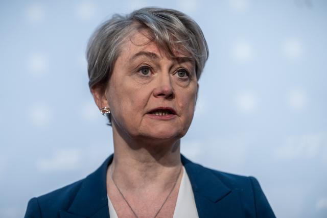 15 April 2026, Berlin: Yvette Cooper, Foreign Secretary of the United Kingdom, speaks before the start of the International Sudan Conference at the Federal Foreign Office. The conference in Berlin consists of a meeting of foreign ministers, a humanitarian conference with funding pledges and a meeting of civilian actors to negotiate a peace roadmap. Photo: Michael Kappeler/dpa