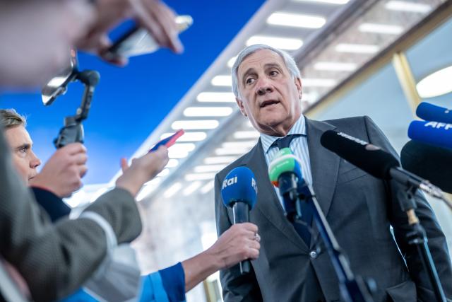 15 April 2026, Berlin: Antonio Tajani, Foreign Minister of Italy, gives a statement during the International Sudan Conference at the Federal Foreign Office in Berlin. The conference in Berlin consists of a meeting of foreign ministers, a humanitarian conference with funding pledges and a meeting of civilian actors to negotiate a peace roadmap. Photo: Michael Kappeler/dpa