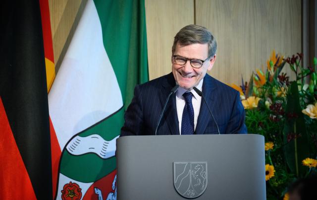 16 April 2026, Berlin: Johann Wadephul, Germany's Foreign Minister, speaks at the 'New Koenigswinter Future Lab' organized by the German-British Society at the Office of the State of North Rhine-Westphalia to the Federal Government. Photo: Bernd von Jutrczenka/dpa