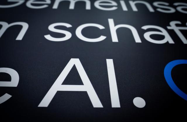 FILED - 05 March 2026, Berlin: The letters "AI" for Artificial Intelligence are displayed on a wall during the opening of the Google AI Center Berlin. Photo: Soeren Stache/dpa