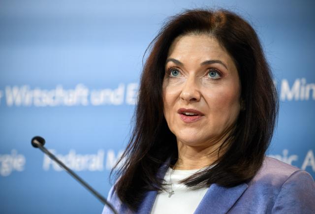 16 April 2026, Berlin: German Minister for Economic Affairs and Energy, Katherina Reiche, speaks during a press conference at the Federal Ministry for Economic Affairs and Energy. Photo: Bernd von Jutrczenka/dpa