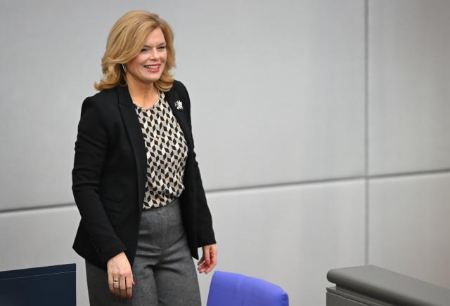 17 April 2026, Berlin: Julia Kloeckner, President of the Bundestag, takes part in a meeting in the plenary chamber of the Bundestag. Photo: Markus Lenhardt/dpa