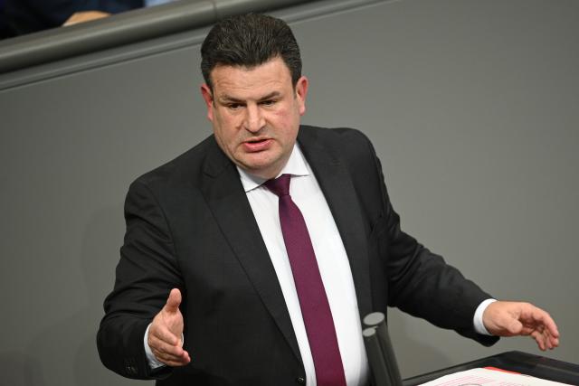 FILED - 15 October 2025, Berlin: Hubertus Heil (SPD) addresses the German Bundestag during the 33rd plenary session of the 21st legislative period. Photo: Niklas Graeber/dpa