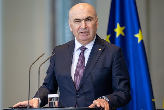 FILED - 28 January 2026, Berlin: Romanian Prime Minister Ilie Bolojan speaks during a press conference at the German Chancellery. Photo: Fabian Sommer/dpa