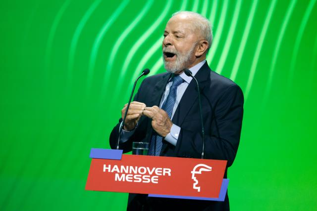 19 April 2026, Lower Saxony, Hanover: Brazilian President Luiz Inacio Lula da Silva speaks at the opening of the Hanover Trade Fair. Photo: Michael Matthey/dpa