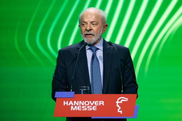 19 April 2026, Lower Saxony, Hanover: Brazilian President Luiz Inacio Lula da Silva speaks at the opening of the Hanover Trade Fair. Photo: Michael Matthey/dpa