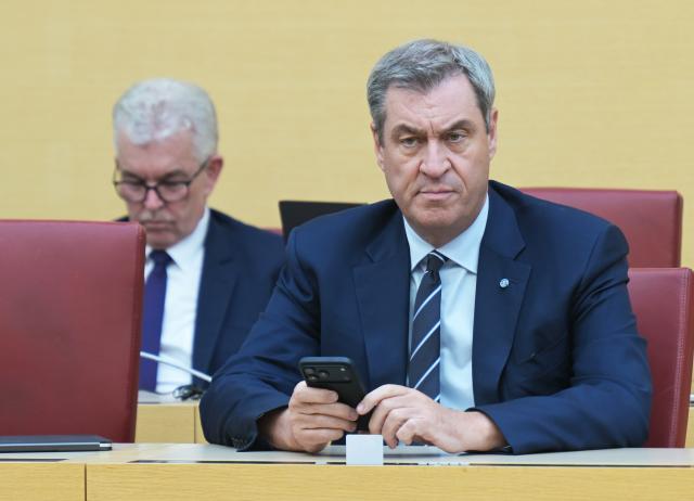 23 April 2026, Bavaria, Munich: Markus Soeder,  Minister President of Bavaria, takes part in the plenary session of the Bavarian State Parliament. Photo: Malin Wunderlich/dpa