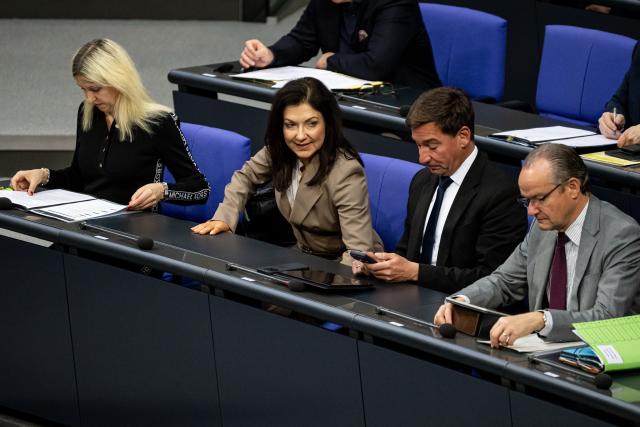24 April 2026, Berlin: Katherina Reiche, German Minister for Economic Affairs and Energy, attends the debate on reducing the energy tax on fuels in the plenary session of the German Parliament (Bundestag) in Berlin. Photo: Fabian Sommer/dpa