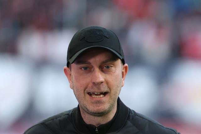 24 April 2026, Saxony, Leipzig: Leipzig coach Ole Werner speaks during a pre-match interview ahead of the German Bundesliga soccer match between RB Leipzig and 1. FC Union Berlin at Red Bull Arena. Photo: Jan Woitas/dpa - IMPORTANT NOTICE: DFL and DFB regulations prohibit any use of photographs as image sequences and/or quasi-video.