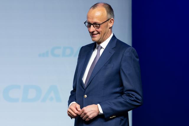 25 April 2026, Hesse, Marburg: German Chancellor Friedrich Merz takes the stage at the 41st Federal Conference of the Christian Democratic Workers' Association (CDA). Photo: Florian Wiegand/dpa
