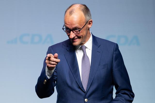 25 April 2026, Hesse, Marburg: German Chancellor Friedrich Merz speaks at the 41st Federal Conference of the Christian Democratic Workers' Association (CDA). Photo: Florian Wiegand/dpa