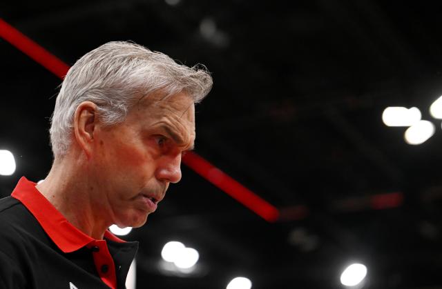 FILED - 22 February 2024, Ludwigsburg: Then Germany's coach Gordon Herbert reacts during the European Championship 4th round, Group D basketball match between Germany and Montenegro at the MHPArena. Photo: Marijan Murat/dpa