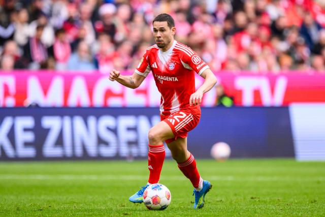 FILED - 19 April 2026, Bavaria, Munich: Bayern Munich's Raphael Guerreiro in action during the German Bundesliga soccer match between Bayern Munich and VfB Stuttgart at Allianz Arena. Photo: Tom Weller/dpa