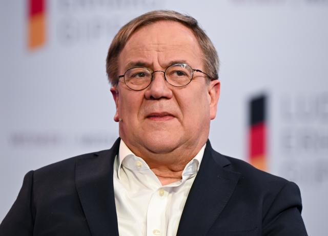 28 April 2026, Bavaria, Gmund Am Tegernsee: Armin Laschet, Chairman of the Foreign Affairs Committee of the German Bundestag speaks during the Ludwig Erhard Summit in Gmund Am Tegernsee. Photo: Sven Hoppe/dpa