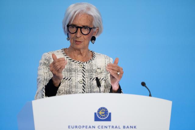 30 April 2026, Hesse, Frankfurt/M.: Christine Lagarde, President of the European Central Bank (ECB), speaks at a press conference after the ECB Governing Council meeting. Photo: Florian Wiegand/dpa