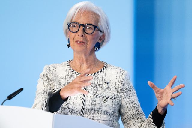 30 April 2026, Hesse, Frankfurt/M.: Christine Lagarde, President of the European Central Bank (ECB), speaks at the press conference after the ECB Governing Council meeting. Photo: Florian Wiegand/dpa
