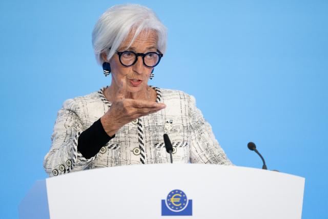 30 April 2026, Hesse, Frankfurt/M.: Christine Lagarde, President of the European Central Bank (ECB), speaks at the press conference after the ECB Governing Council meeting. Photo: Florian Wiegand/dpa