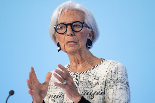 30 April 2026, Hesse, Frankfurt/M.: Christine Lagarde, President of the European Central Bank (ECB), speaks at the press conference after the ECB Governing Council meeting. Photo: Florian Wiegand/dpa
