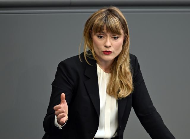 FILED - 20 March 2026, Berlin: Member of the German Bundestag Clara Buenger speaks in the plenary chamber of the Bundestag. Photo: Lilli Förter/dpa