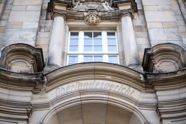 FILED - 26 August 2019, North Rhine-Westphalia, Düsseldorf: FILE PHOTO - A view of the entrance to the Higher Regional Court of Duesseldorf. Photo: Marius Becker/dpa