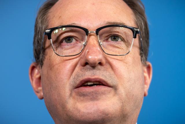 05 May 2026, Berlin: German Minister of the Interior Alexander Dobrindt speaks during a press conference to discuss his achievements following his first year as Minister of the Interior in the federal government under Chancellor Friedrich Merz. Photo: Michael Kappeler/dpa