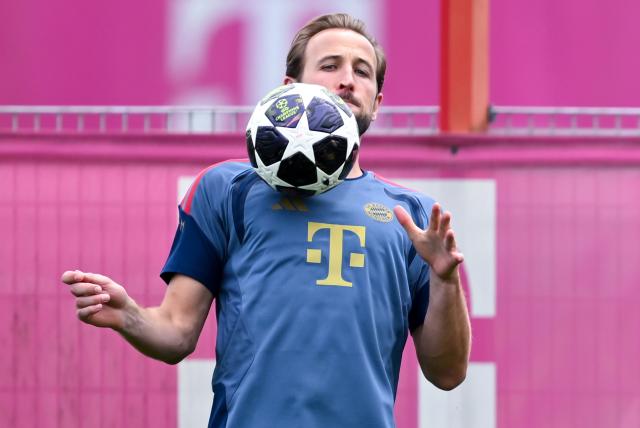 05 May 2026, Bavaria, Munich: Bayern Munich's Harry Kane takes part in a training session at Saebener Strasse, ahead of the UEFA Champions League semifinal 2nd leg soccer match against Paris Saint-Germain. Photo: Sven Hoppe/dpa