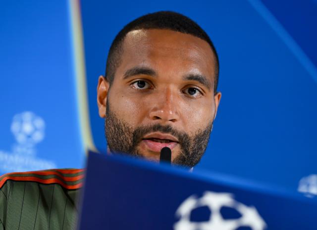 05 May 2026, Bavaria, Munich: Bayern Munich's Jonathan Tah attends a press conference at Saebener Strasse, ahead of the UEFA Champions League semifinal 2nd leg soccer match against Paris Saint-Germain. Photo: Sven Hoppe/dpa