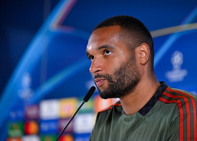 05 May 2026, Bavaria, Munich: Bayern Munich's Jonathan Tah attends a press conference at Saebener Strasse, ahead of the UEFA Champions League semifinal 2nd leg soccer match against Paris Saint-Germain. Photo: Sven Hoppe/dpa