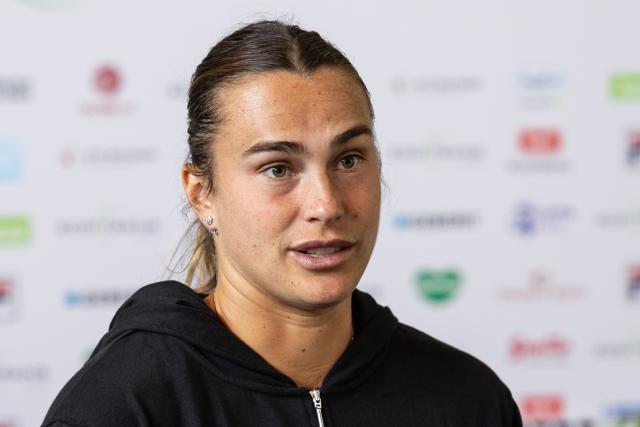 FILED - 17 June 2024, Berlin: Belarusian tennis player Aryna Sabalenka gives an interview on the WTA Tour in Berlin. Photo: Hannes P Albert/dpa