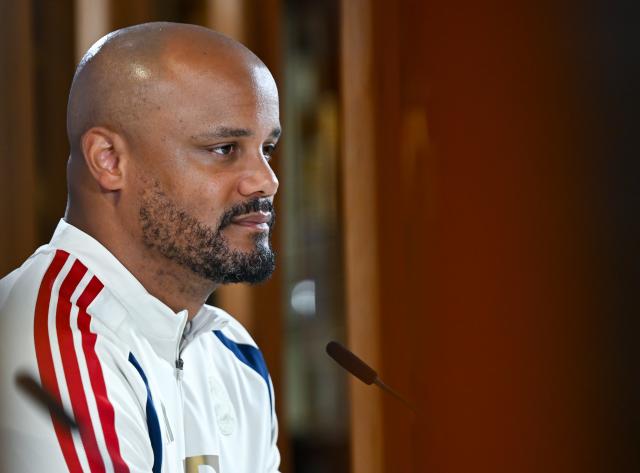 05 May 2026, Bavaria, Munich: Bayern Munich coach Vincent Kompany attends a press conference at Saebener Strasse, ahead of the UEFA Champions League semifinal 2nd leg soccer match against Paris Saint-Germain. Photo: Sven Hoppe/dpa