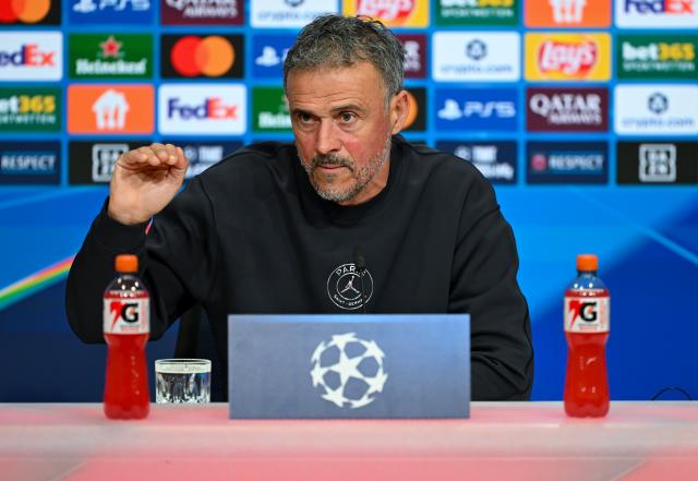 05 May 2026, Bavaria, Munich: Paris Saint-Germain Coach Luis Enrique speaks during the team's press conference ahead of the UEFA Champions League semi-final second leg soccer match against Bayern Munich. Photo: Sven Hoppe/dpa