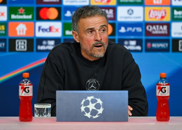 05 May 2026, Bavaria, Munich: Paris Saint-Germain Coach Luis Enrique speaks during the team's press conference ahead of the UEFA Champions League semi-final second leg soccer match against Bayern Munich. Photo: Sven Hoppe/dpa