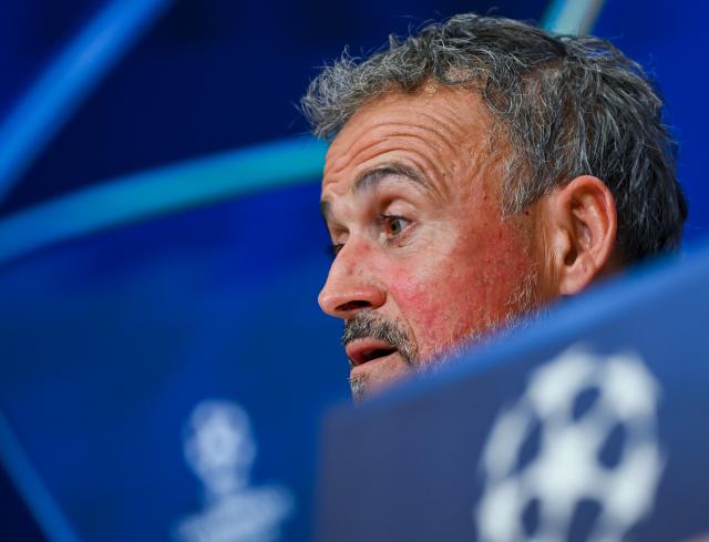 05 May 2026, Bavaria, Munich: Paris Saint-Germain Coach Luis Enrique speaks during the team's press conference ahead of the UEFA Champions League semi-final second leg soccer match against Bayern Munich. Photo: Sven Hoppe/dpa