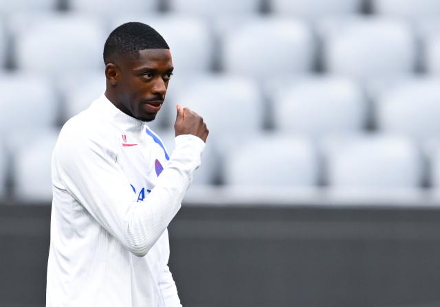 05 May 2026, Bavaria, Munich: Paris Saint-Germain's Ousmane Dembele in action during the team's training session ahead of the UEFA Champions League semi-final second leg soccer match against Bayern Munich. Photo: Sven Hoppe/dpa
