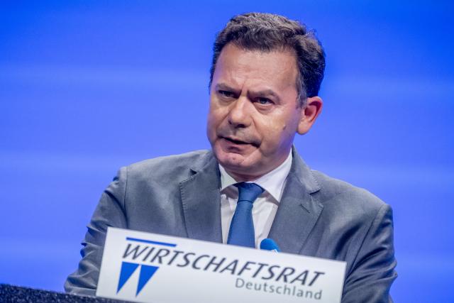 05 May 2026, Berlin: Portuguese Prime Minister Luis Filipe Montenegro, speaks during the Economic Day of the Christian Democratic Union (CDU) Economic Council. Photo: Michael Kappeler/dpa