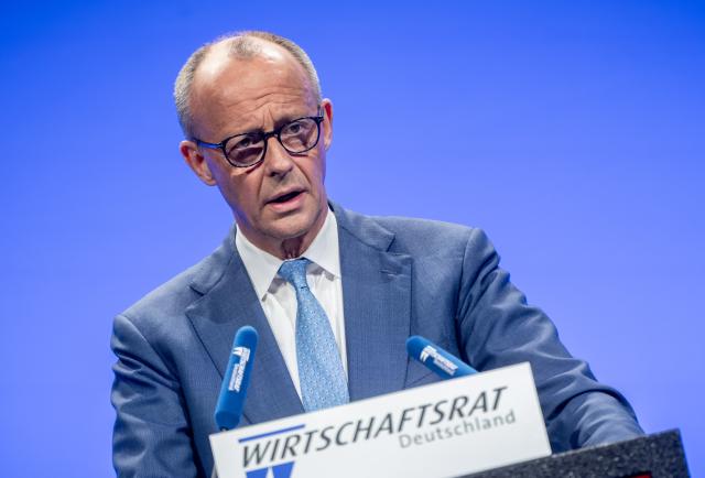 05 May 2026, Berlin: German Chancellor Friedrich Merz speaks during the Economic Day of the Christian Democratic Union (CDU) Economic Council. Photo: Michael Kappeler/dpa