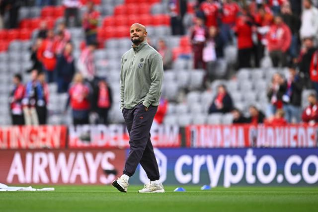 06 May 2026, Bavaria, Munich: Bayern Munich coach Vincent Kompany is pictured during a pitch inspection before the UEFA Champions League semi-final, second leg soccer match between Bayern Munich and Paris Saint-Germain at the Allianz Arena. Photo: Tom Weller/dpa