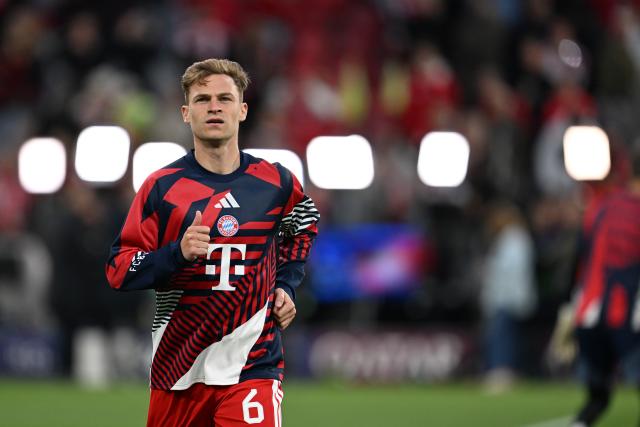 06 May 2026, Bavaria, Munich: Bayern Munich's Joshua Kimmich warms up before the UEFA Champions League semi-final, second leg soccer match between Bayern Munich and Paris Saint-Germain at the Allianz Arena. Photo: Sven Hoppe/dpa