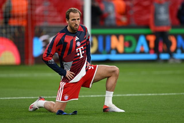 06 May 2026, Bavaria, Munich: Bayern Munich's Harry Kane warms up before the UEFA Champions League semi-final, second leg soccer match between Bayern Munich and Paris Saint-Germain at the Allianz Arena. Photo: Sven Hoppe/dpa