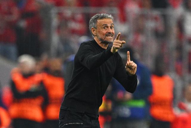 06 May 2026, Bavaria, Munich: Paris Saint-Germain coach Luis Enrique reacts on the touchline during the UEFA Champions League semi-final, second leg soccer match between Bayern Munich and Paris Saint-Germain at the Allianz Arena. Photo: Tom Weller/dpa