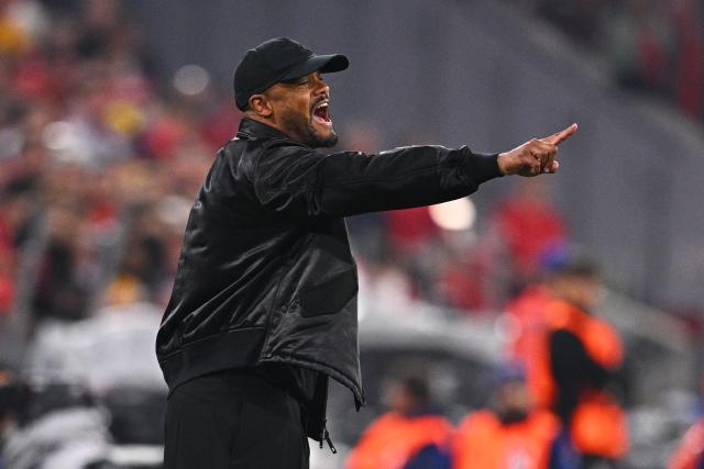 06 May 2026, Bavaria, Munich: Bayern Munich coach Vincent Kompany reacts on the touchline during the UEFA Champions League semi-final, second leg soccer match between Bayern Munich and Paris Saint-Germain at the Allianz Arena. Photo: Tom Weller/dpa
