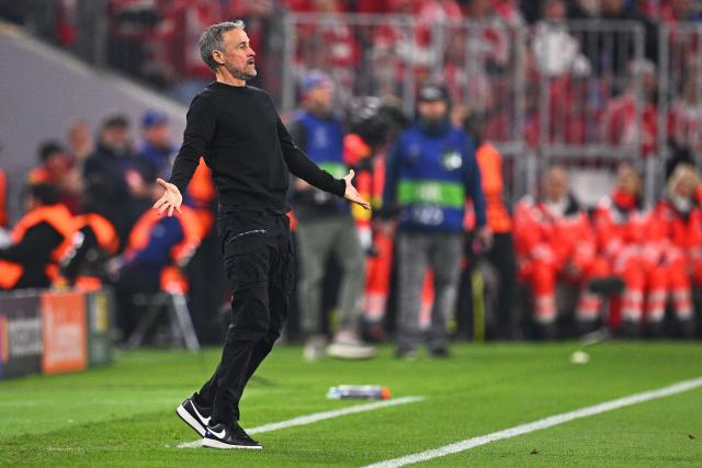 06 May 2026, Bavaria, Munich: Paris Saint-Germain coach Luis Enrique reacts on the touchline during the UEFA Champions League semi-final, second leg soccer match between Bayern Munich and Paris Saint-Germain at the Allianz Arena. Photo: Tom Weller/dpa