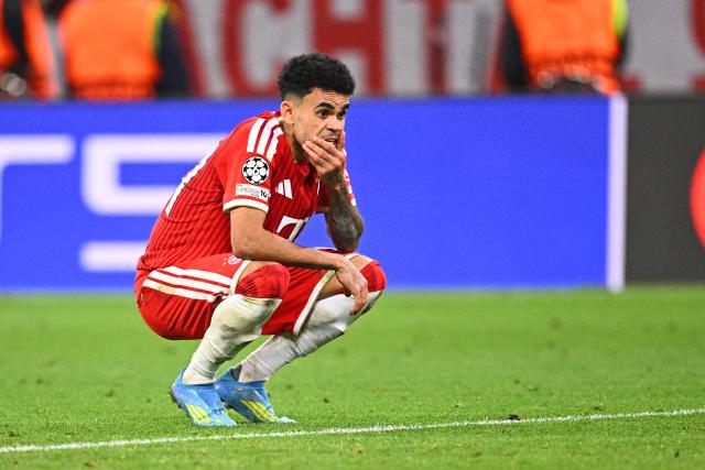 06 May 2026, Bavaria, Munich: Bayern Munich's Luis Diaz reacts in dejection after the UEFA Champions League semi-final, second leg soccer match between Bayern Munich and Paris Saint-Germain at the Allianz Arena. Photo: Tom Weller/dpa